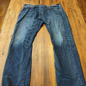 Polo Ralph Lauren Men's 36x32 Blue Jeans Hampton Relaxed Straight Denim Jeans